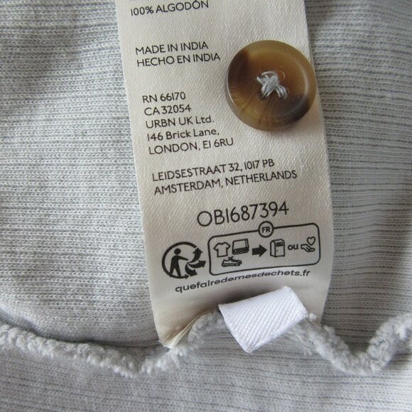 PILCRO Celadon Green Ribbed Collared Button Pockets XS Long Sleeve Shirt Dress - Picture 4 of 4